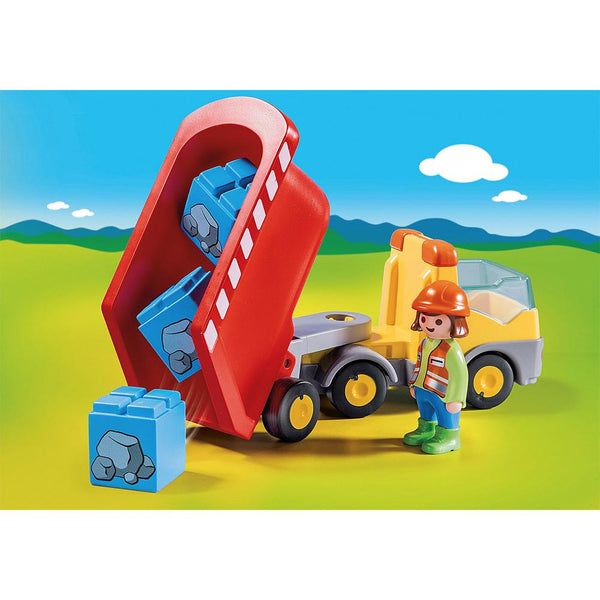 Playmobil - 1.2.3 Dump Truck - PMB70126-Panda Kids and Baby