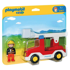 Playmobil - 1.2.3 Ladder Unit Fire Truck - PMB6967-Panda Kids and Baby