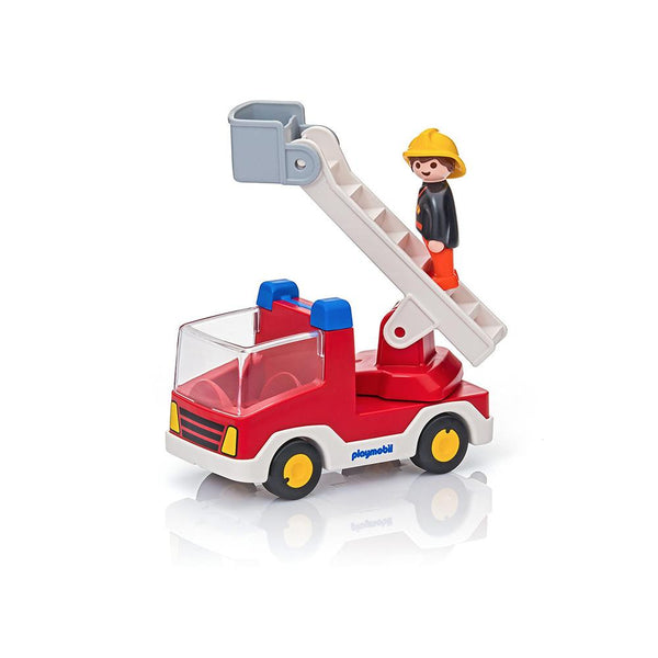 Playmobil - 1.2.3 Ladder Unit Fire Truck - PMB6967-Panda Kids and Baby