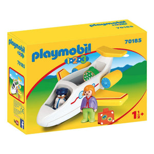 Playmobil - 1.2.3 Plane with Passenger - PMB70185 Building Toys Playmobil 
