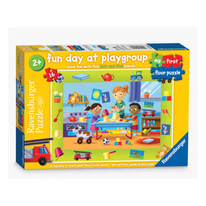 Ravensburger - Fun Day at Playgroup First Floor Puzzle 16pc-Panda Kids and Baby
