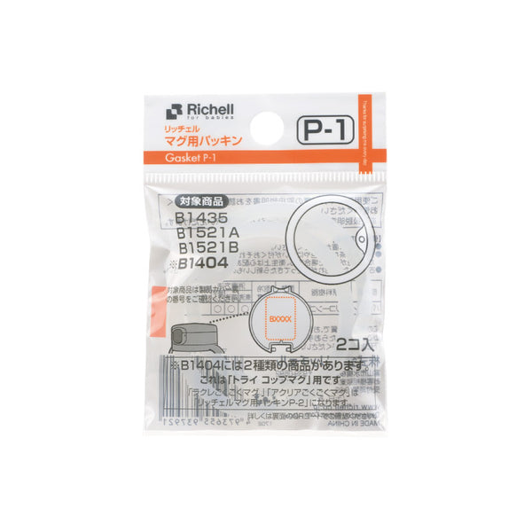 Richell - Aqulea AQ Clear Straw Bottle Mug Gasket P-1 (2pcs)-Panda Kids and Baby