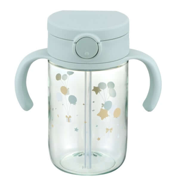 Richell - Axtars Straw Mug 320ml - Light Blue-Panda Kids and Baby