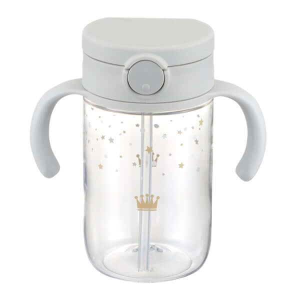 Richell - Axtars Straw Mug 320ml - Light Gray-Panda Kids and Baby