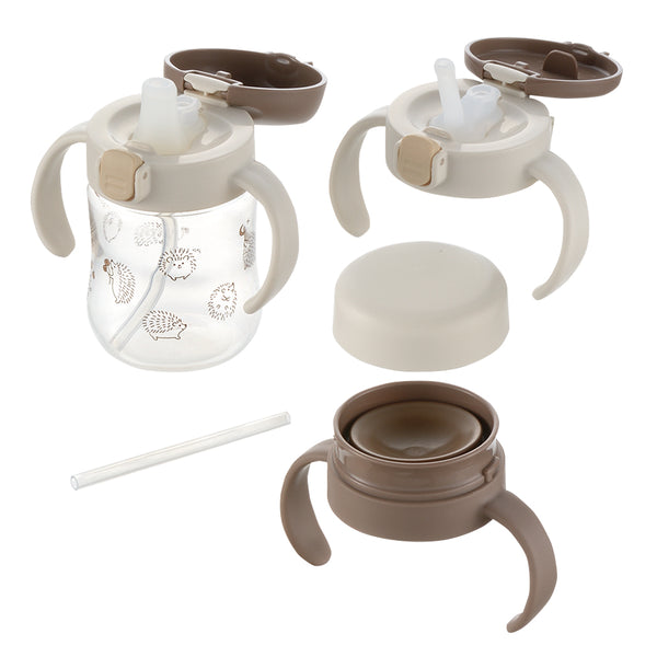 Richell - T.L.I Step Up Baby Cup Set SD - Brown-Panda Kids and Baby
