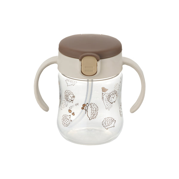 Richell - T.L.I Straw Cup SD 200ml - Brown-Panda Kids and Baby