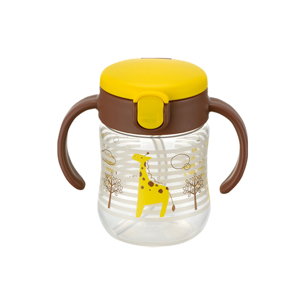 Richell - T.L.I Straw Cup SD 200ml - Yellow-Panda Kids and Baby