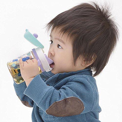 Richell - Aqulea AQ Clear Drinking Bottle Mug 200ml-Panda Kids and Baby
