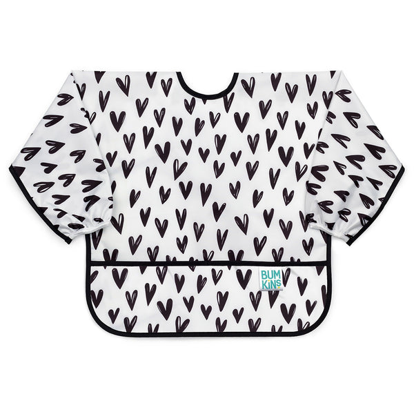 Bumkins - Waterproof Sleeved Bib - Multi Colours Available-Panda Kids and Baby