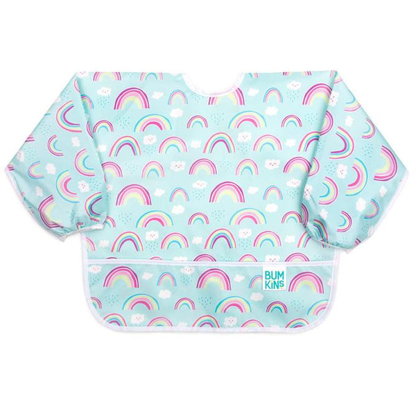 Bumkins - Waterproof Sleeved Bib - Multi Colours Available-Panda Kids and Baby