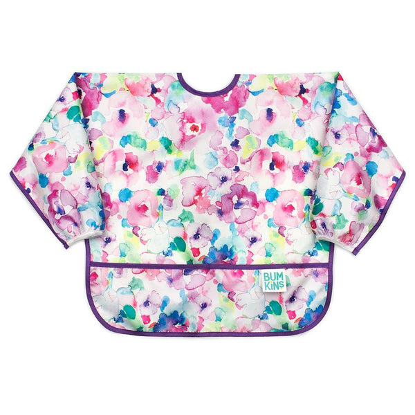 Bumkins - Waterproof Sleeved Bib - Multi Colours Available-Panda Kids and Baby