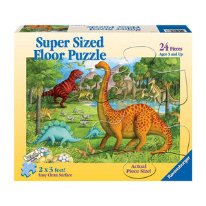 Ravensburger - Dinosaur Pals Super Size Puzzle - 24pcs-Panda Kids and Baby