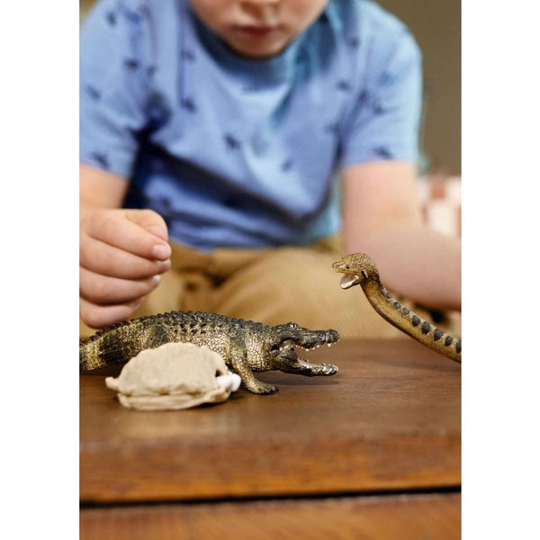 Schleich - Danger in the swamp-Panda Kids and Baby