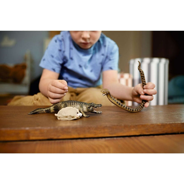 Schleich - Danger in the swamp-Panda Kids and Baby