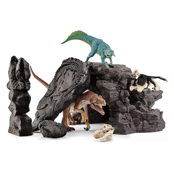 Schleich - Dino Set with Cave-Panda Kids and Baby