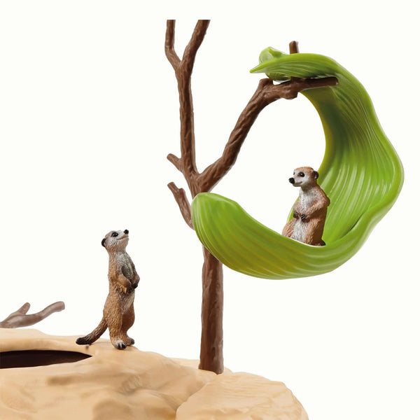 Schleich - Meerkat Hangout-Panda Kids and Baby