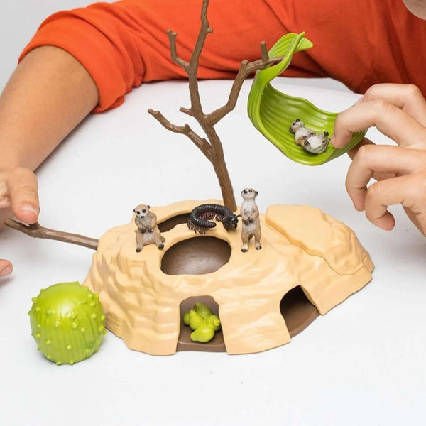 Schleich - Meerkat Hangout-Panda Kids and Baby