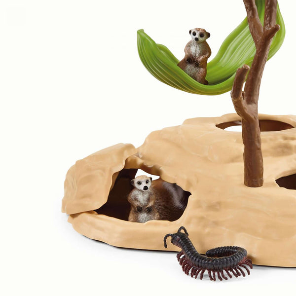 Schleich - Meerkat Hangout-Panda Kids and Baby