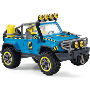 Schleich - Off-road Vehicle with Dino Outpost-Panda Kids and Baby