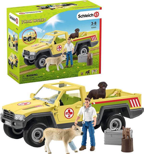 Schleich - Veterinarian Visit at Farm-Panda Kids and Baby