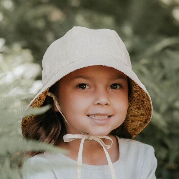 Bedhead Hats - 'Wanderer' Girls Reversible Panelled Bucket Sun Hat - Farah & Flax-Panda Kids and Baby