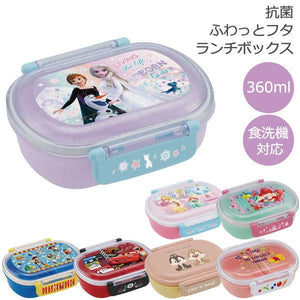 Skater - Antibacterial Fluffy Tight Lunch Box Oval Type - 360ml - Frozen-Panda Kids and Baby