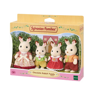Sylvanian Families - Chocolate Rabbit Family-Panda Kids and Baby