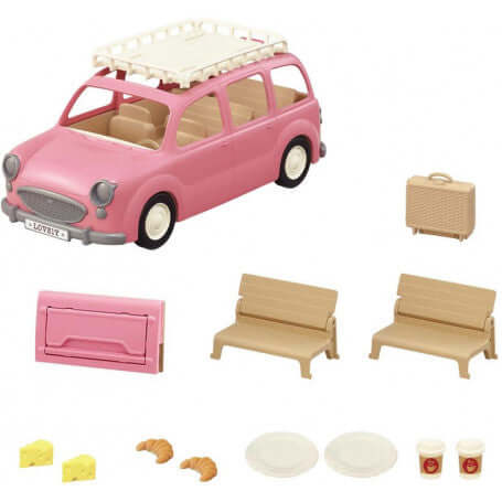 Sylvanian Families - Family Picnic Van-Panda Kids and Baby