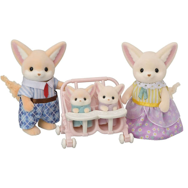 Sylvanian Families - Fennec Fox Family-Panda Kids and Baby