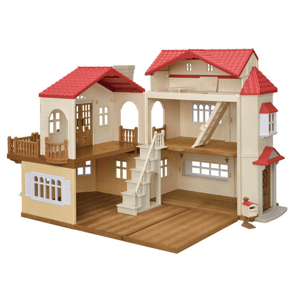 Sylvanian Families - Red Roof Country Home Gift Set - Secret Attic Playroom-Panda Kids and Baby