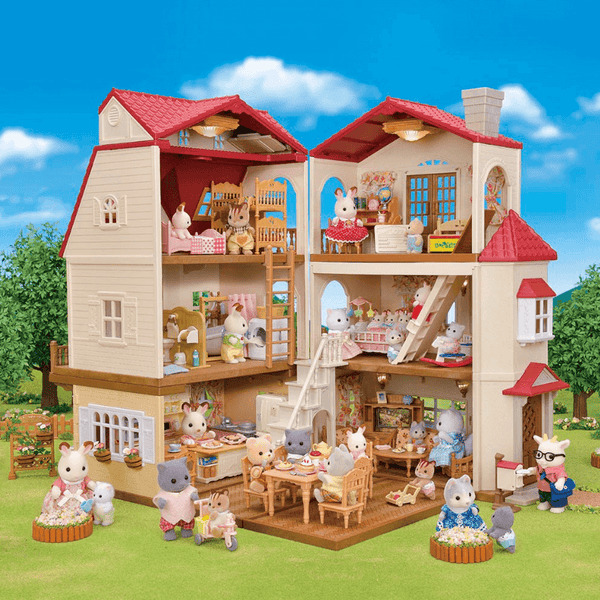 Sylvanian Families - Red Roof Country Home Gift Set - Secret Attic Playroom-Panda Kids and Baby