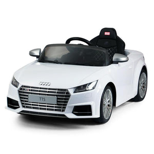 RASTAR - Audi TTS Roadster 12V Electric Ride-On Car - White-Panda Kids and Baby