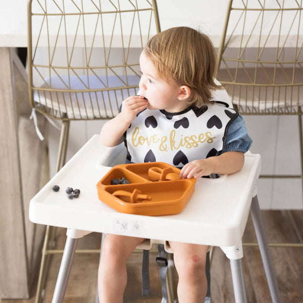 Tiny Twinkle - Easy Bib - Gold Love and Kisses-Panda Kids and Baby