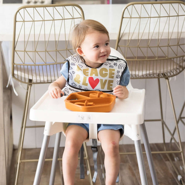 Tiny Twinkle - Easy Bib - Peace & Love-Panda Kids and Baby