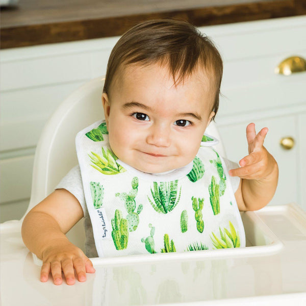 Tiny Twinkle - Feeder Bib - Cacti Set of 3-Panda Kids and Baby