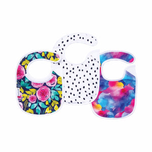 Tiny Twinkle - Feeder Bib - Painted Peony Set of 3-Panda Kids and Baby