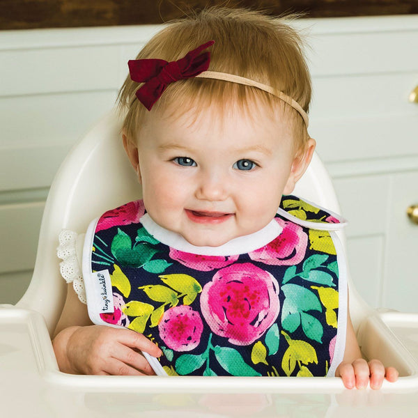 Tiny Twinkle - Feeder Bib - Painted Peony Set of 3-Panda Kids and Baby