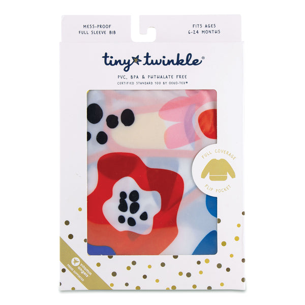Tiny Twinkle - Full Sleeve Bib - Modern Floral-Panda Kids and Baby