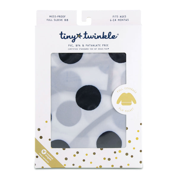 Tiny Twinkle - Full Sleeve Bib - Polka Dot-Panda Kids and Baby
