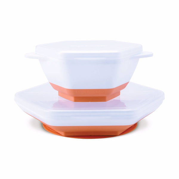 Tiny Twinkle - "Grow with Me" Feeding Set - Coral-Panda Kids and Baby