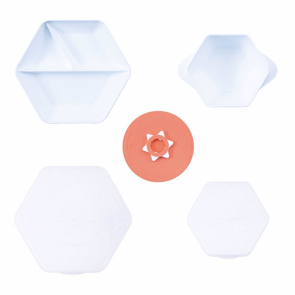 Tiny Twinkle - "Grow with Me" Feeding Set - Coral-Panda Kids and Baby