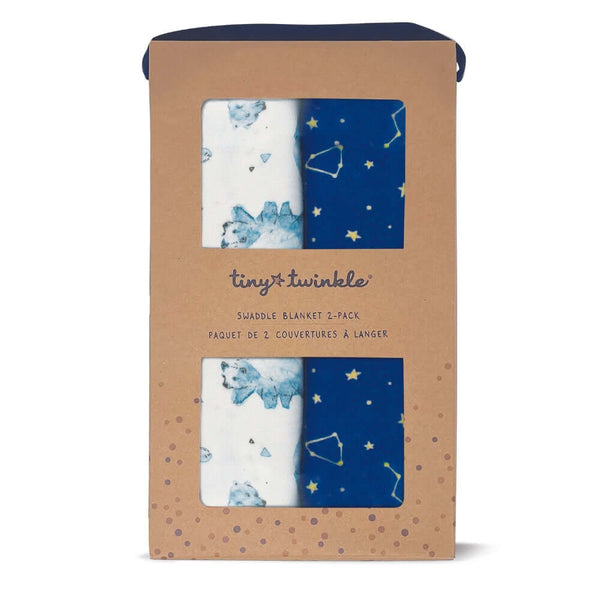 Tiny Twinkle - Kaffle™ Swaddle Blanket 2 Pack - Bear & Constellations Set-Panda Kids and Baby