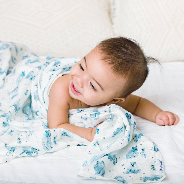 Tiny Twinkle - Kaffle™ Swaddle Blanket - Bear-Panda Kids and Baby