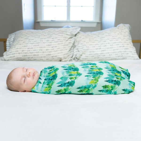 Tiny Twinkle - Kaffle™ Swaddle Blanket - Forest-Panda Kids and Baby