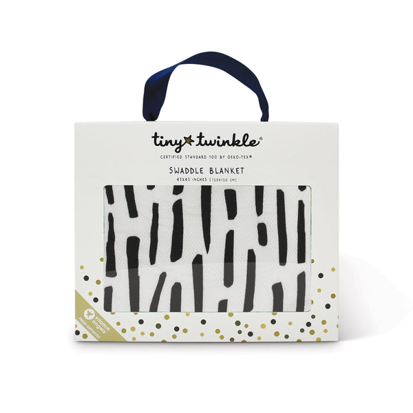 Tiny Twinkle - Kaffle™ Swaddle Blanket - Ink Strokes-Panda Kids and Baby