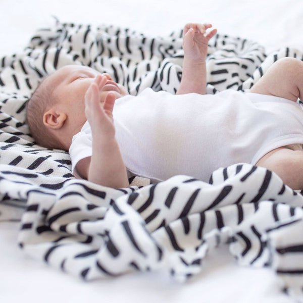 Tiny Twinkle - Kaffle™ Swaddle Blanket - Ink Strokes-Panda Kids and Baby