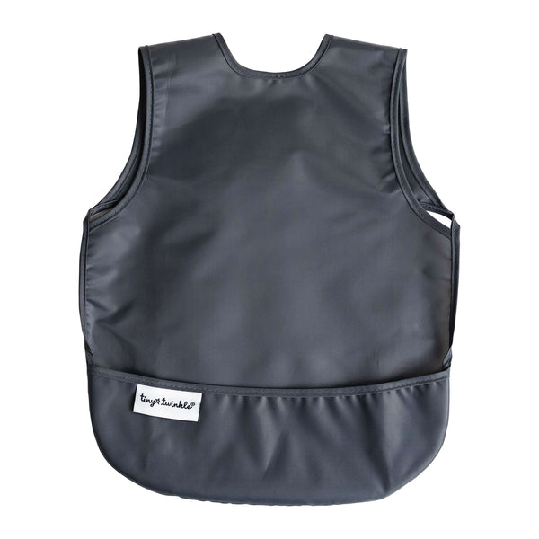 Tiny Twinkle - Mess - Proof Apron Bib 2 Pack - Sage, Charcoal-Panda Kids and Baby