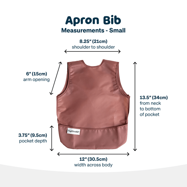 Tiny Twinkle - Mess - Proof Apron Bib 2 Pack - Taupe, Dandelion (No Ruffles)-Panda Kids and Baby