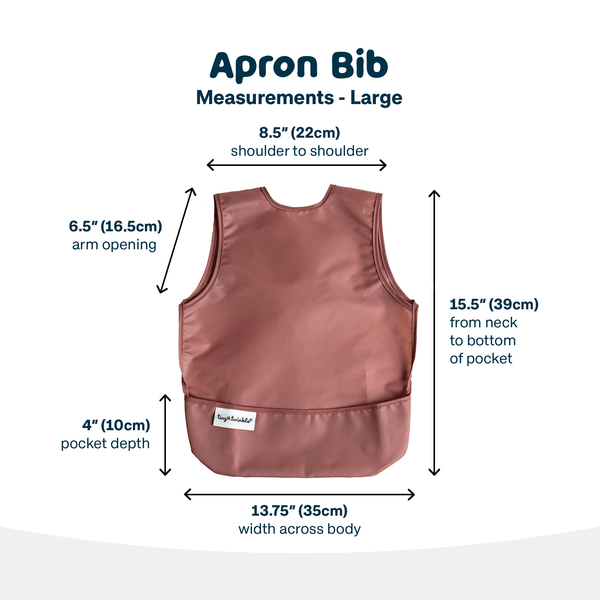 Tiny Twinkle - Mess - Proof Apron Bib 2 Pack - Taupe, Dandelion (No Ruffles)-Panda Kids and Baby