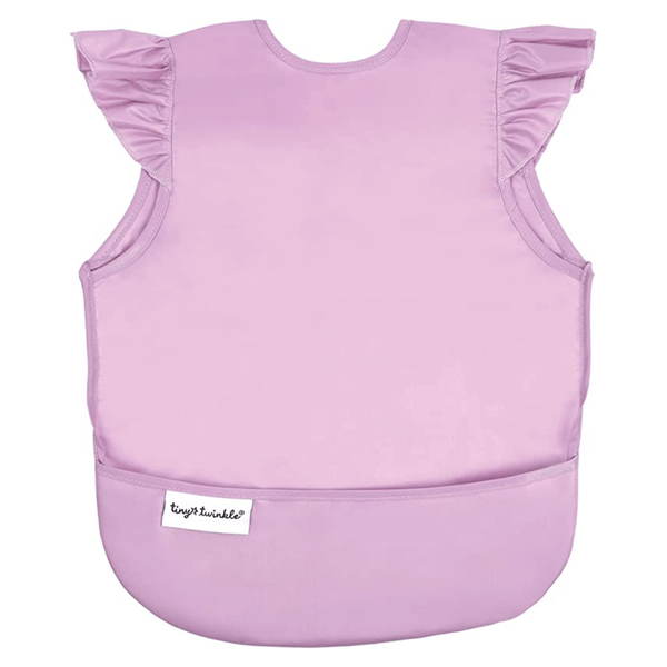 Tiny Twinkle - Mess - Proof Apron Bib - Lilac-Panda Kids and Baby